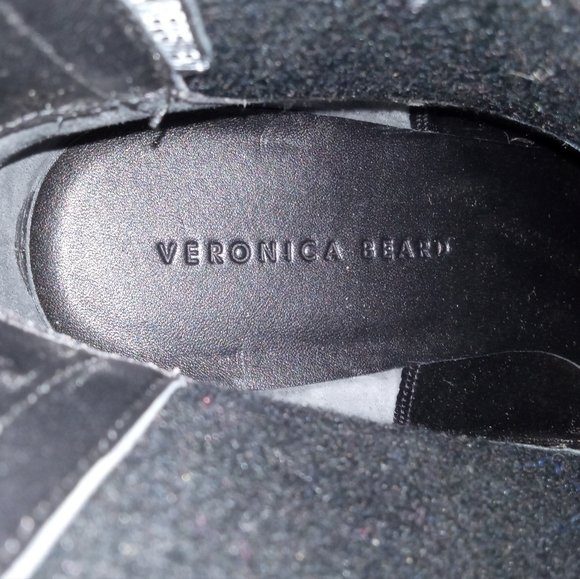 NWT Veronica Beard 'Aari 2' Water-Repellent Genuine Leather Wedge Booties in Blk - Picture 11 of 14